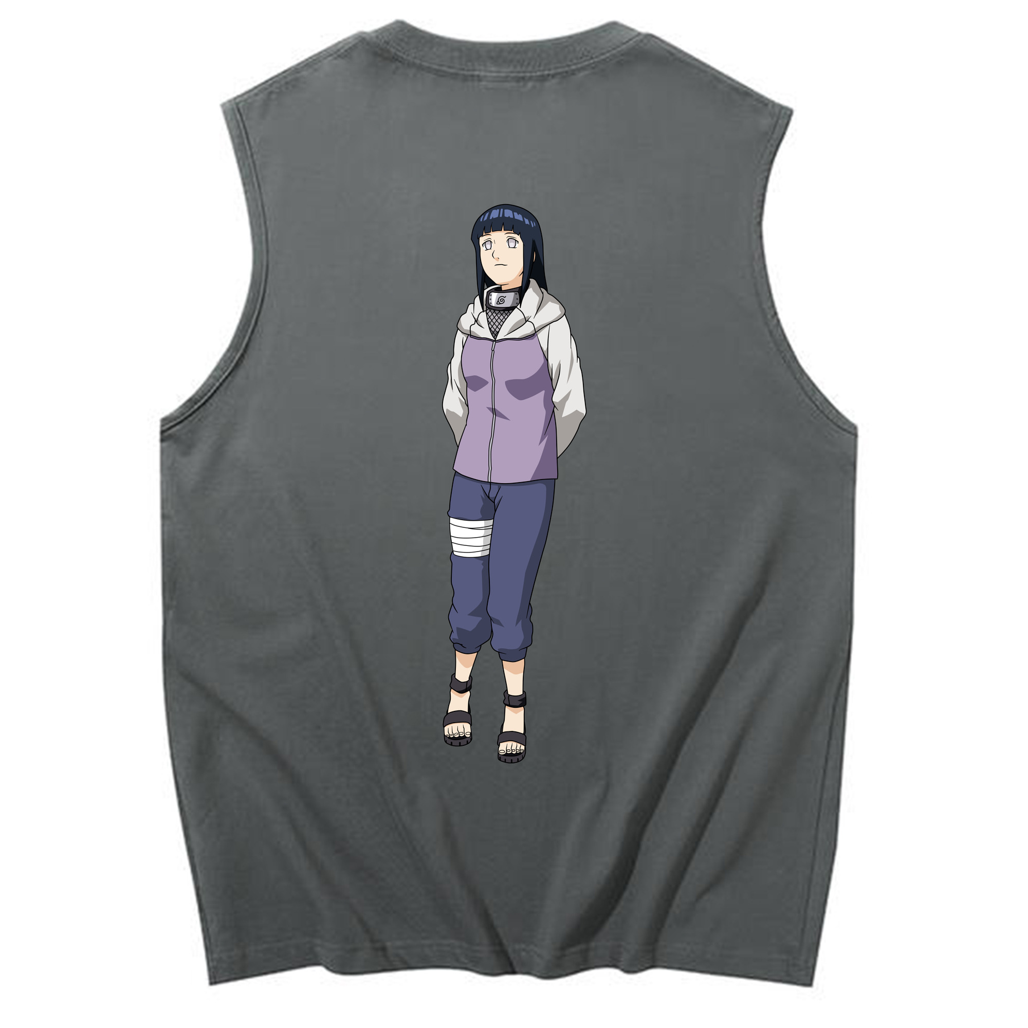 （画像用） NARUTO -ナルト- 日向ヒナタ Hyūga Hinata コットン100％タンクトップ（背面プリント）